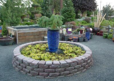 An attractive water feature that is very easy to do. This water feature was created using one of AW Pottery nicely handmade pots and adds a great focal point.